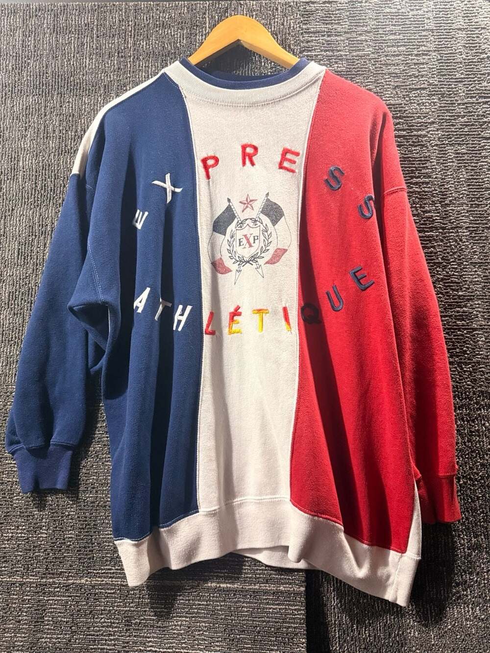 Vintage 90s Express Athletique Colorblock Crewneck Sweatshirt